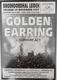 Golden Earring show poster November 14, 1997 Leiden - Groenoordhal